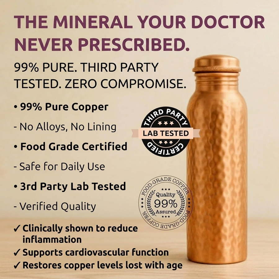 Pure Copper Water Bottle