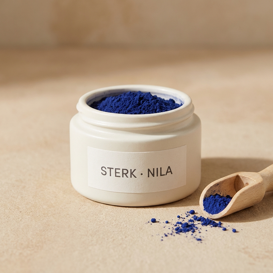 Moroccan Nila indigo powder jar